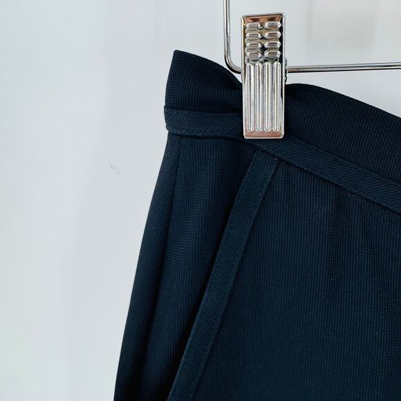 MaxMara Black Tailored Wide Leg Dress Trousers Pants Italy Wool Blend Size 2 - Picture 5 of 6